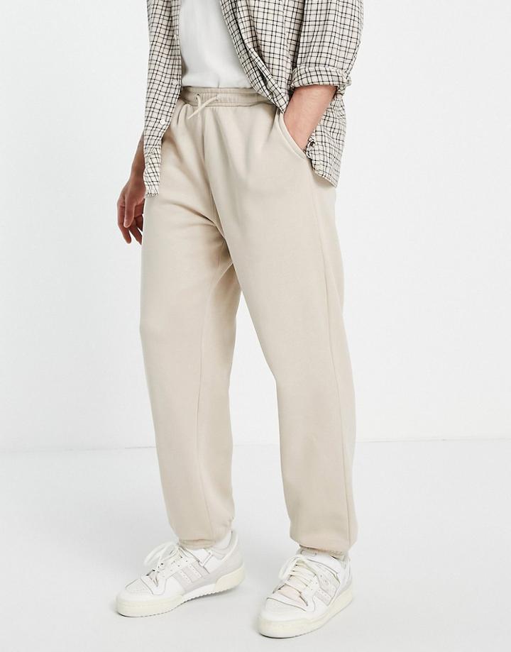 Weekday Standard Coordinating Sweatpants In Beige-neutral