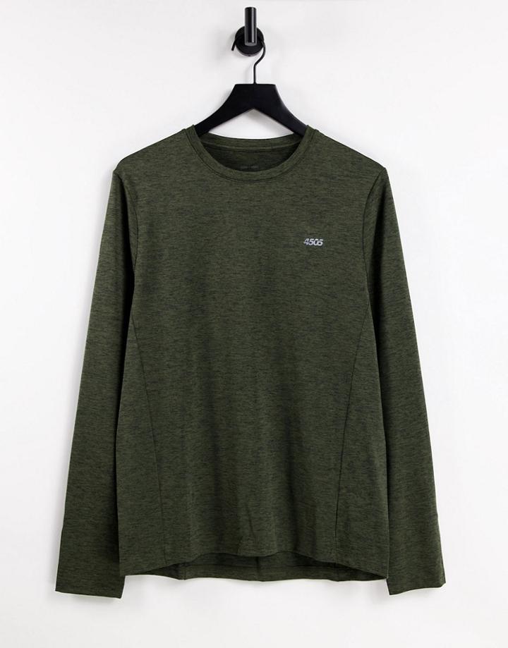 Asos 4505 Long Sleeve Training T-shirt In Twist Heather-red