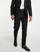 Harry Brown Slim Fit Satin Stripe Formal Pants-black