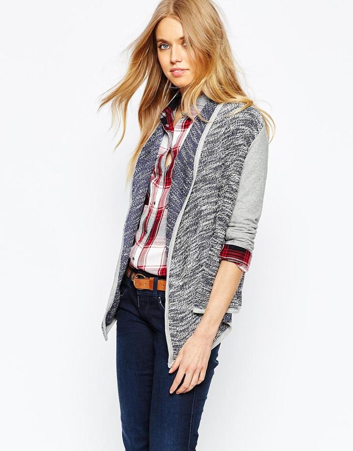 Pepe Jeans Cardigan With Jersey Sleeves