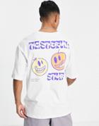 Jack & Jones Originals Oversized T-shirt With Tasteful Back Print In White