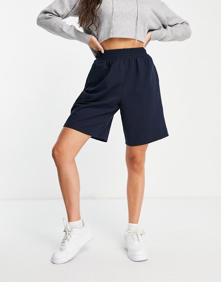 Object Knitted Shorts In Navy