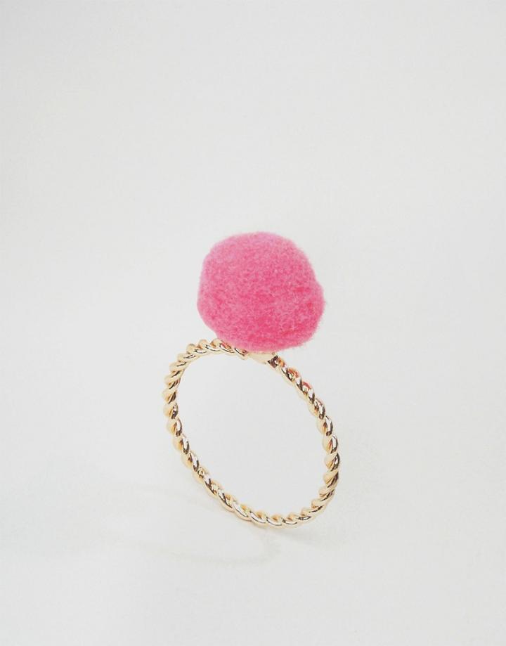 Asos Pom Ring - Pink