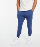 Asos Design Organic Set Super Skinny Sweatpants In Blue-blues