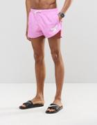 Abuze London Short Swim Shorts In Pink - Pink