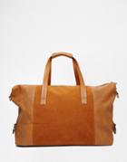 Asos Carryall In Tan With Cut And Sew Panel - Tan