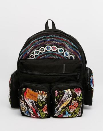 Hiptipico Handmade Bright Embroidery Backpack - Multi