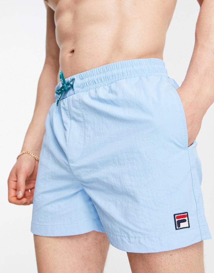 Fila Artoni Box Logo Swim Shorts In Blue-blues