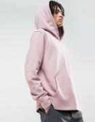 Mennace Oversized Hoodie With Pouch Pocket In Light Pink - Pink