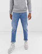 Diesel Buster Regular Slim Fit Jeans In 087aq Light Wash - Blue