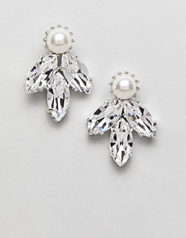Krystal London Swarovski Crystal 3 Drop Earrings - Clear