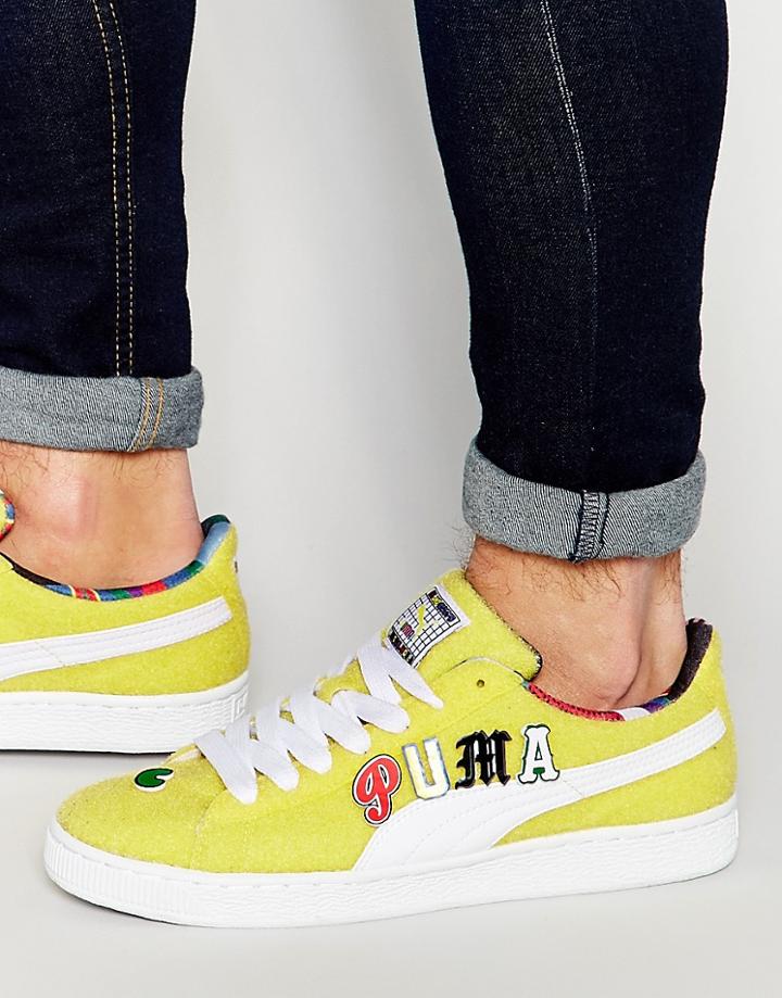 Puma X Dee And Ricky Basket Sneakers In Yellow 36008401 - Yellow