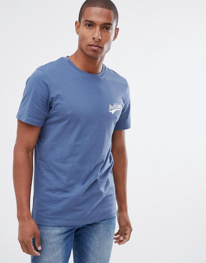 Jack And Jones Chest Logo T-shirt - Blue