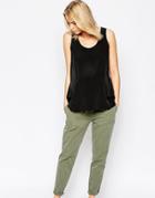 Asos Maternity Utility Pant With Paperbag Waist - Green