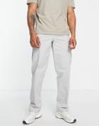 Asos Design Relaxed Cargo Pants In Light Gray