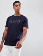 Hugo Dolive-u Large Logo T-shirt In Navy - Navy