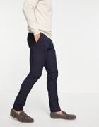 Topman Recycled Fabric Super Skinny Pants In Navy