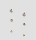 Kingsley Ryan Sterling Silver Gold Plated Gemstone Stud Earring Pack - Gold
