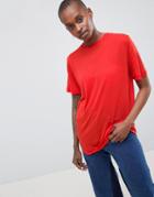 Asos White 100% Lyocell T-shirt - Red