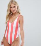 Peek & Beau Exclusive Swimsuit In Stripe-multi