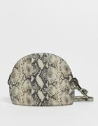 Vagabond Shannon Natural Snake Effect Leather Dome Cross Body Bag-multi
