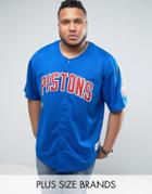 Mitchell & Ness Plus Detroit Pistons Nba Mesh T-shirt - Blue