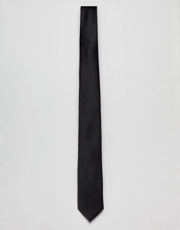 Burton Menswear Formal Tie In Black - Black