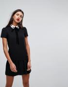 Mango Embellished Collar Mini Dress - Black