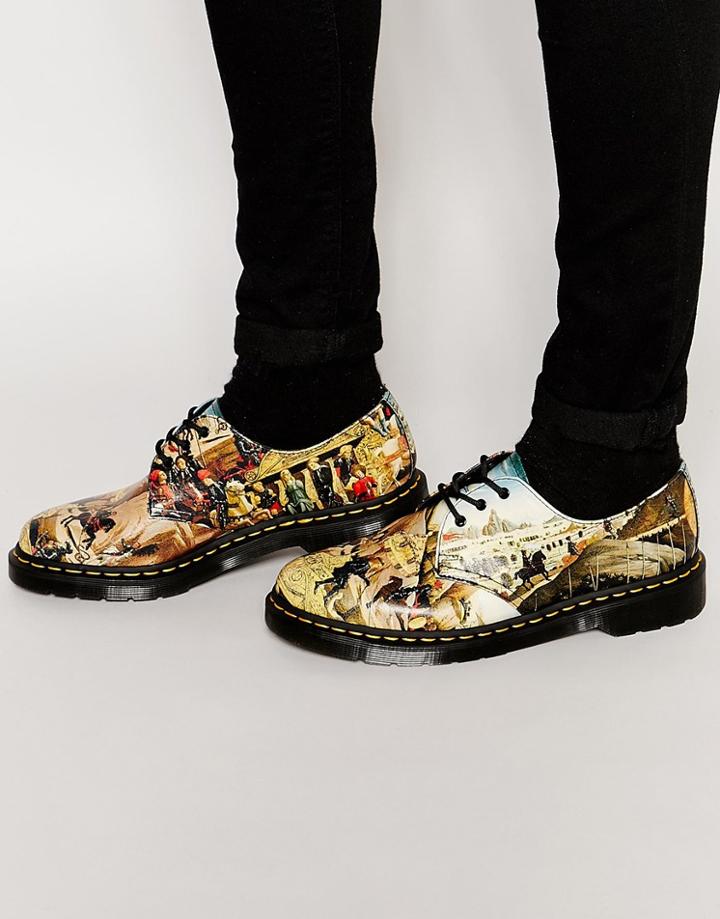 Dr Martens 3 Eye D'antonio Print Shoes - Black