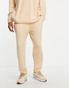 Topman Oversized Knit Sweatpants In Stone-neutral