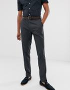 Asos Design Skinny Smart Pants In Charcoal - Gray