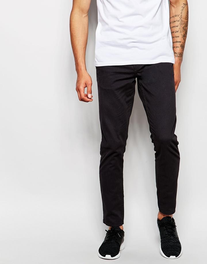 Produkt Chinos In Skinny Fit - Black