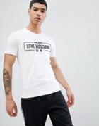 Love Moschino T-shirt In White With Chest Logo - White