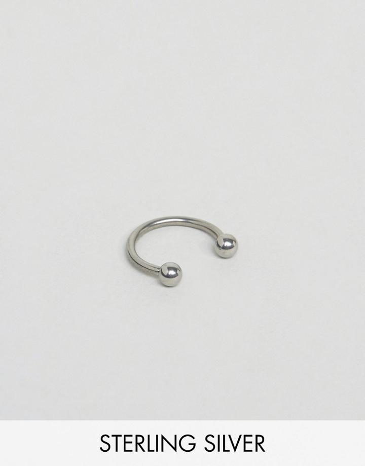 Asos Surgical Steel Septum Nose Ring - Silver