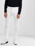 Twisted Tailor Super Skinny Wedding Suit Pants In White - White