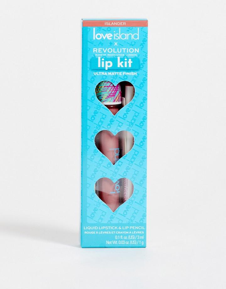 Revolution X Love Island Coupled Up Lip Kit - Islander-pink
