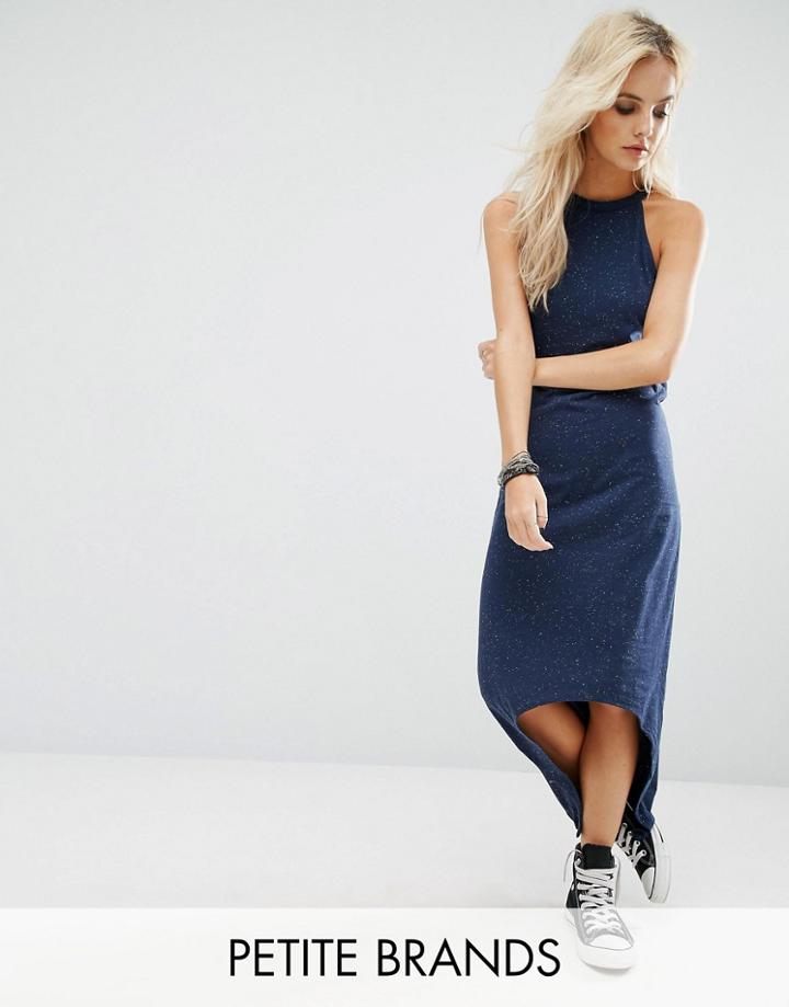 Noisy May Petite Cidi Dress With High-low Hem - Black