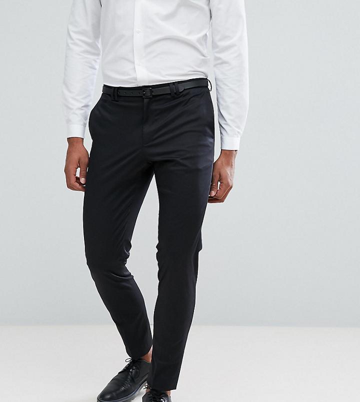 Noak Tall Smart Tapered Chino - Black
