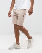 Criminal Damage Slim Fit Drawstring Shorts - Beige