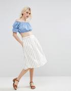 Vero Moda Pinstripe Skirt - Multi