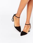 Truffle Collection Molly Ankle Strap Mid Heeled Shoes - Black