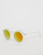 Skinny Dip Libby Oversized Preppy Round Sunglasses-multi