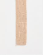 Gianni Feraud Wedding Knitted Tie In Taupe-neutral