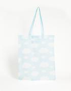 Asos Design Tote Bag With Cloud Print-blues