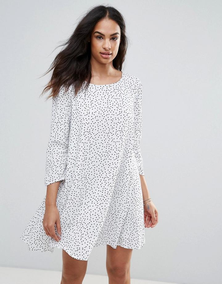 Frnch Spotty Dress - White