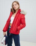 Tommy Jeans Down Feather Jacket - Red