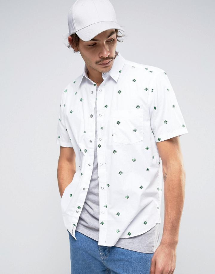 Cheap Monday Air Cactai Short Sleeve Shirt - Red