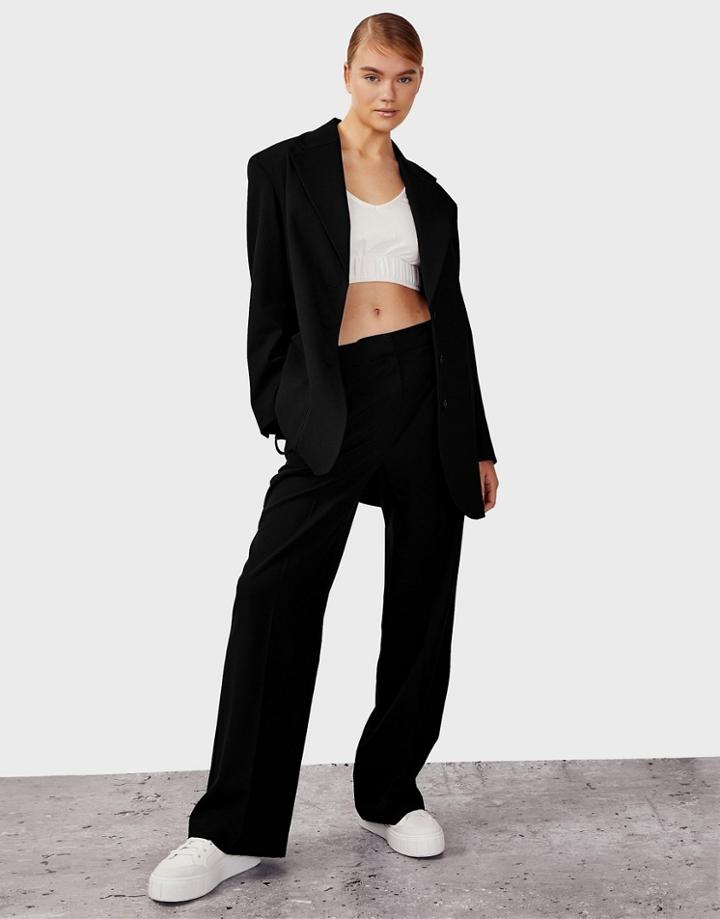 Topshop Slouchy Pants In Black
