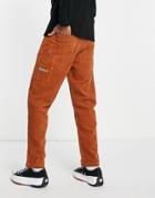 Kickers Straight Fit Cord Pants In Brown