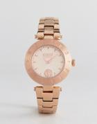 Versus Versace S7713 Logo Bracelet Watch In Rose Gold - Gold
